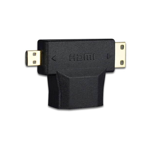 Female HDMI to Male Micro HDMI or Mini HDMI AV Adaptor