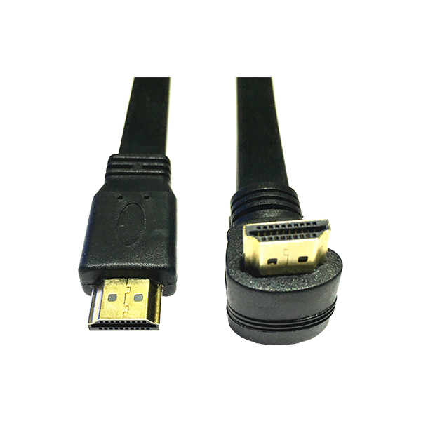 Flat Smal upp vinkel HDMI A Hane till A Male Flat kabel