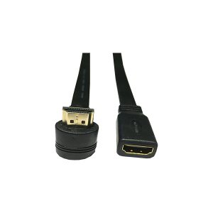 HDMI A żeńskie do 90 Stopień w górę kąt męski płaski kabel