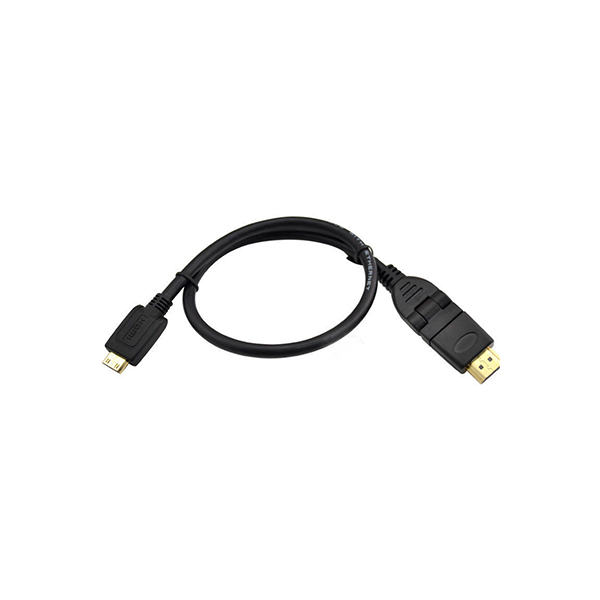 منفذ HDMI 360 degree Swivel Adjustable angled male to Mini HDMI male Cable