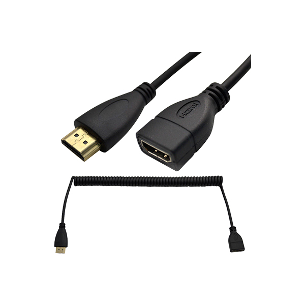 HDMI A male To female Spiral Coiled extension Cable
