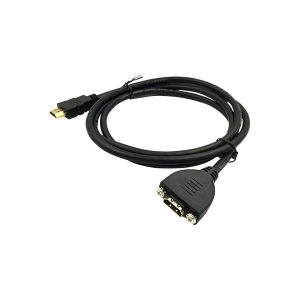 كابل تركيب HDMI ذكر إلى أنثى مع قفل ثقب المسمار