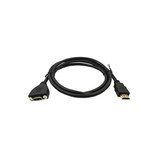 HDMI Panel Mount Type Cable With Screws Male to Female Cable