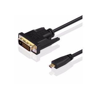 Micro HDMI to DVI-D 24+1 Pin Male to Male Cable