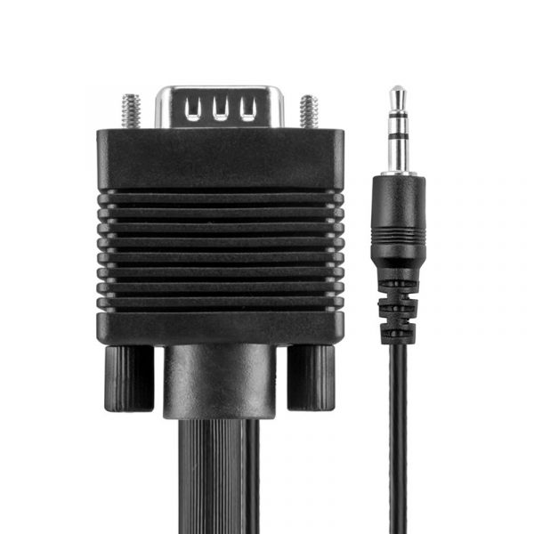 3,5 mm Ses ile Yüksek Çözünürlüklü Monitör Kablosu