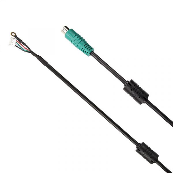 Toetsenbord 2,54 mm 4P naar MD6-pins kabel met aardingsklem