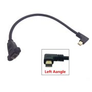 Left angLe Mini Displayport to panel mount Mini DP Cable