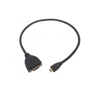 Micro HDMI D to Panel Mount HDMI A Female Cable With Screw