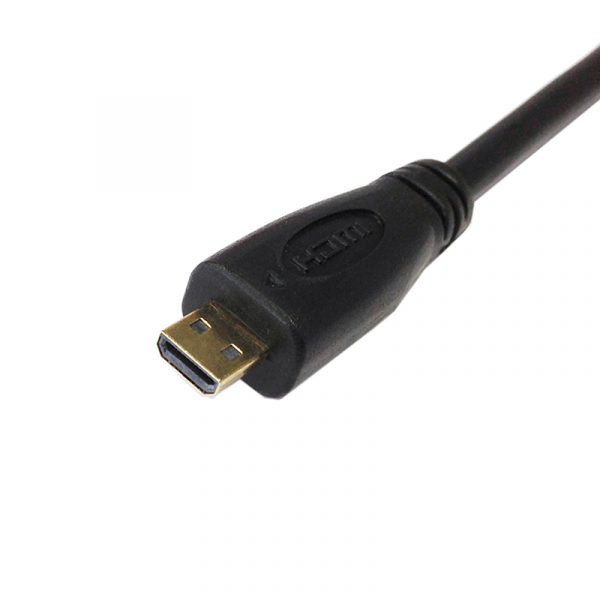Micro HDMI samec na samičku Kabel pro montáž na panel se šroubem