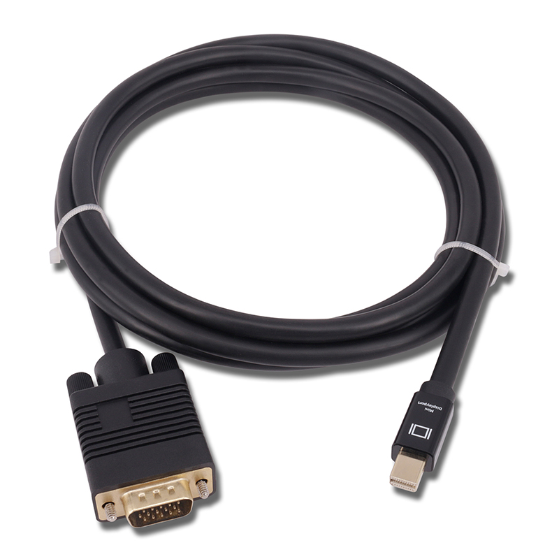 Mini DP DisplayPort male to VGA male converter Cable