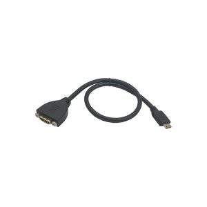 Screw lock HDMI female to Mini HDMI male Panel mount Cable