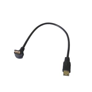 down angle Mini HDMI male to Mini HDMI Type D Cable