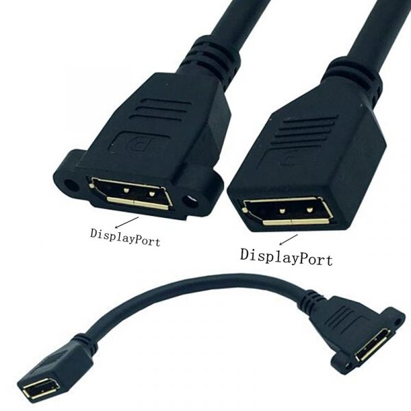 Panel Mount DisplayPort 1.2 female to female Cable