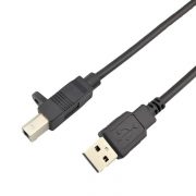 Panel Mount USB 2.0 A to B Printer Cable with screw