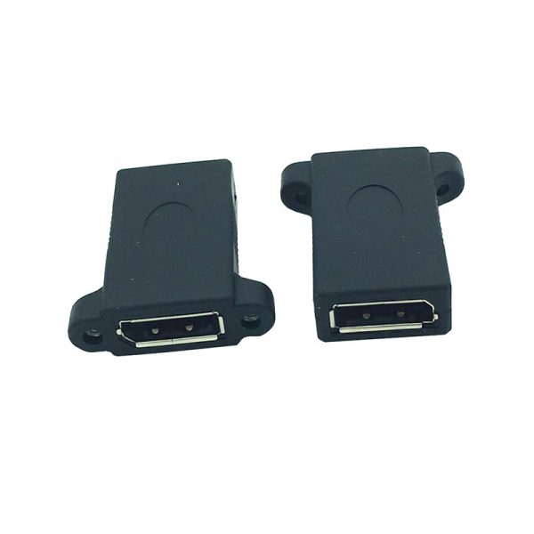 Panel mount Displayport female to female adapter with Screw