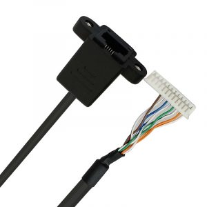 JST 12pin 1.25mm pitch to RJ45 female panel mount Cable