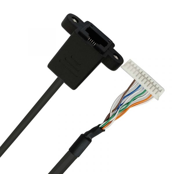 RJ45 to 1.25mm pitch 12 pin panel mount Cable