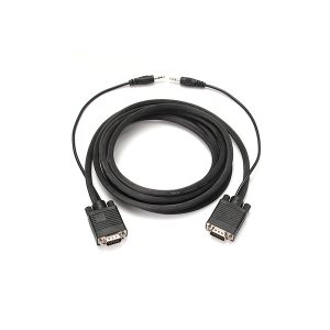 Cable de audio y video VGA HD15 de 3,5 mm estéreo macho a macho