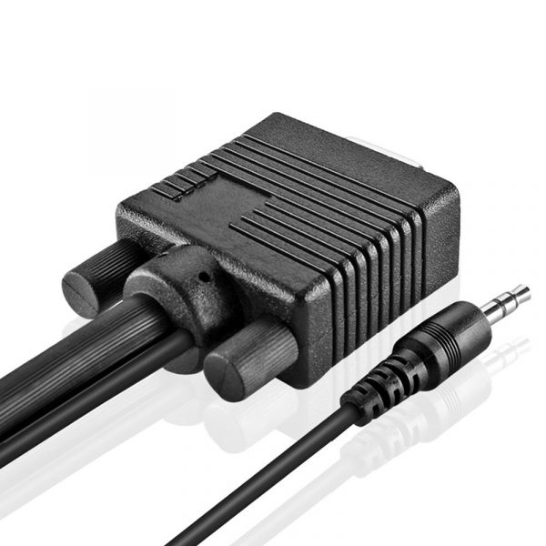 Super VGA 3+9 cable with audio jack plug 3.5 מ"מ 