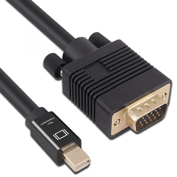 Thunderbolt Port Mini DP to VGA Male adapter Cable