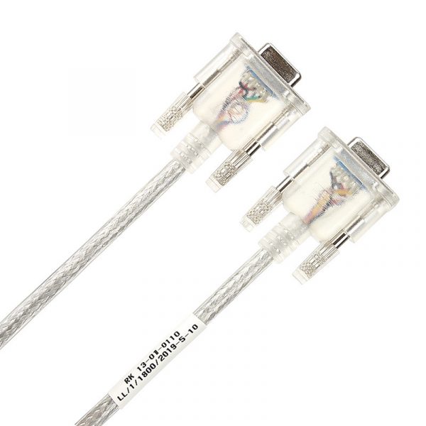 Transparent 9-Connductor RS232 Shielded Modem Cable