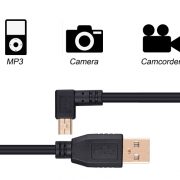 USB 2.0 A to 90 degree mini 5 pin Sony Camera Cable