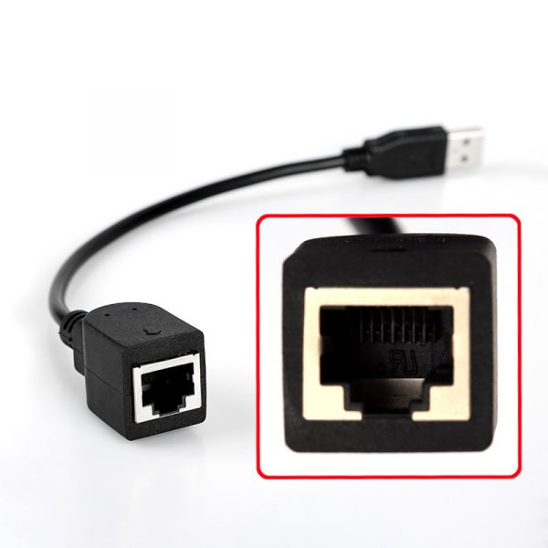 USB 2.0 to 8P8C Cat5e female network Keyboard Cable