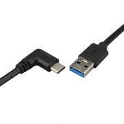 USB 3.0 A to 90 degree USB3.1 Type C Data Charge Cable 