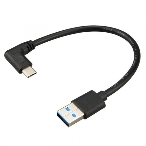 USB bağlantı 3.0 A to Elbow 90 degree USB3.1 Charge Cable