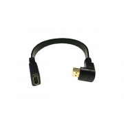 Up Angle Flat HDMI® High Speed Male to Female Cable