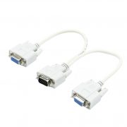 VGA 15 pin male to 2 female splitter cable