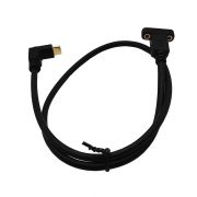 down angle USB 3.1 Type-C Male to Female Panel Mount Cable