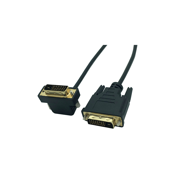 90 DVI 24+1 Male to DVI 24+1 derece yukarı Mini HDMI Tip D erkekten erkeğe Kablo, korozyona dayanıklı altın kontaklara sahiptir ve sinyal bütünlüğünü korumak için korumalıdır