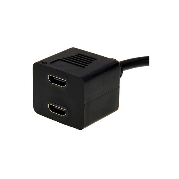 オス-VGAメスビデオフラットケーブルには、標準のDVI-Dデュアルリンクオスコネクタと標準のVGAメスコネクタがあります。DVI互換システムとDVI-D出力をVGA搭載モニターおよびディスプレイに接続します。 24+1 Pin Male To 2 X HDMI Female Splitter Cable