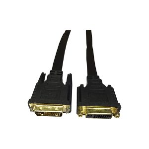 Flat slim DVI-D 25 pin male to DVI-I 29 pin female Cable