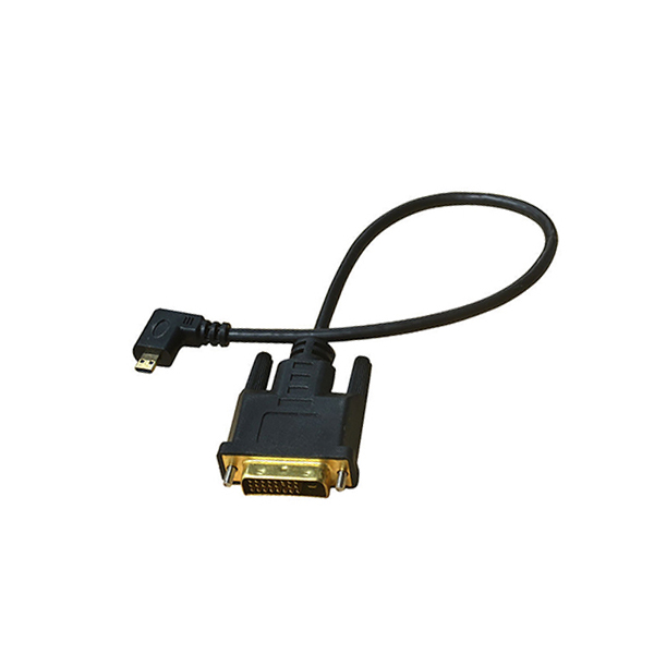 DVI-D 24+1 Pin mâle à angle droit Micro HDMI mâle convertisseur