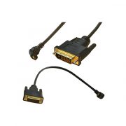 DVI-D 24+1 Mini DIN 6-pins mannelijke naar dubbele vrouwelijke Y-splitterkabel 90 degree HDMI D type adapter Cable
