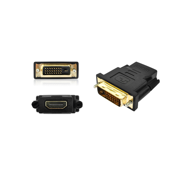 평면 슬림 DVI-D 24+1 plug to HDMI jack adapter