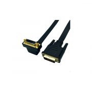 Flat Slim 90 βαθμός DVI 24+5 Female to DVI 24+1 Male extension Cable