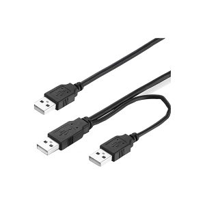 Dual USB 2.0 A male to USB 2.0 A male Power Data Cable