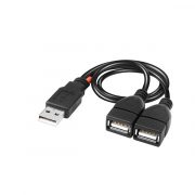 A Male to 2 Female USB 2.0 Splitter Cable
