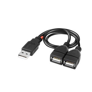 USB 2.0 Male To Dual USB Female Splitter Hub Power Cable