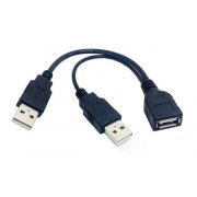 Dual 2 Port USB 2.0 A Male to Female Y Splitter Adapter Cable