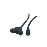 Micro USB 5 Pin female socket panel mount to Micro 5P male plug Cable