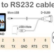 كابل Micro USB إلى RS232 التسلسلي لجهاز android