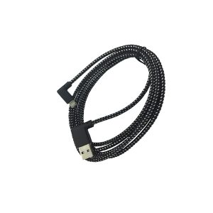 Nylon Braided right angle micro USB Charging Cable