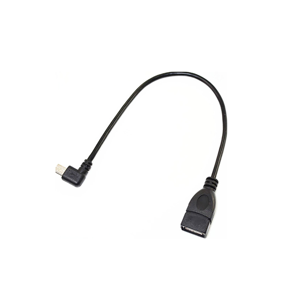 OTG Mini USB 2.0 USB2.0 B hane till hona Panelmonterad lindad spiral skannerkabel
