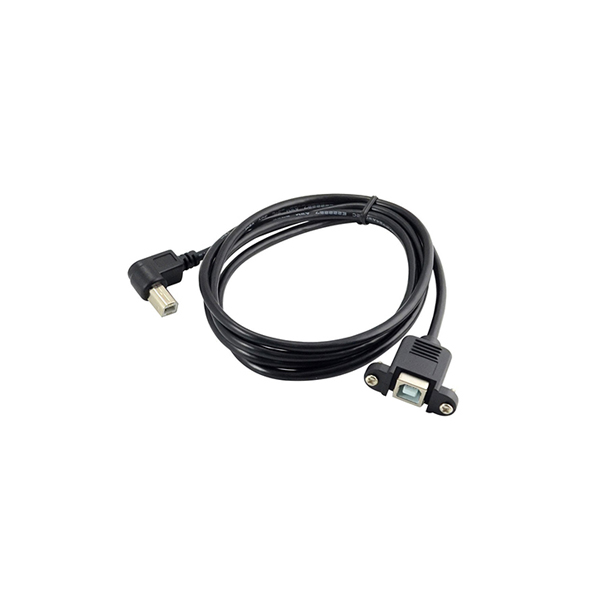Panel montajlı USB 2.0 B female to Right 90 angle B male printer short extension cable