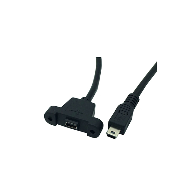 Schraubverschlüsse Mini-USB 5 Pin Buchse auf Mini-Stecker Kabel