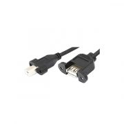 USB 2.0 A Female Panel Mount to B Male Printer Scanner Cable